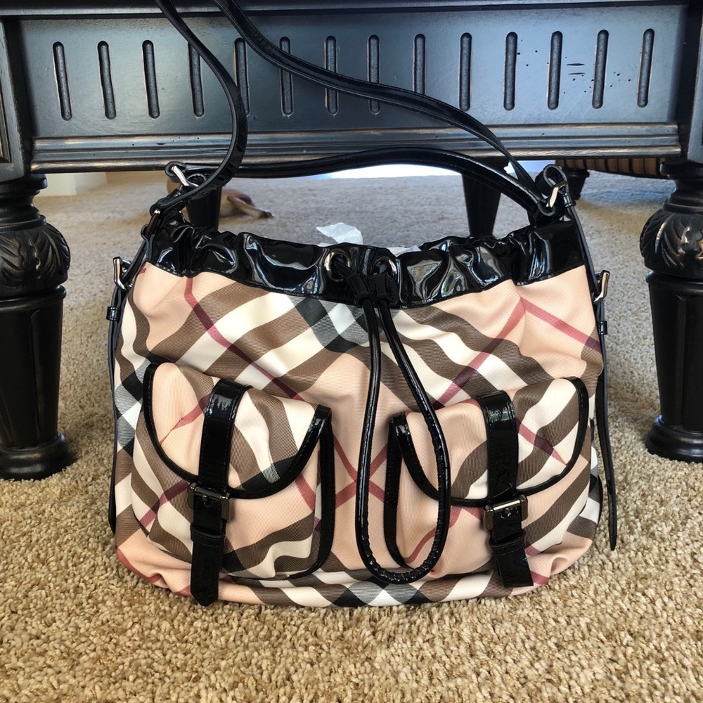 Beautiful Brand New Burberry drawstring tote!